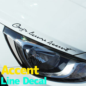 [ Accent 2011~ auto parts ] Accent Eye line sticker (black . White. Silver. Orange. Red)
